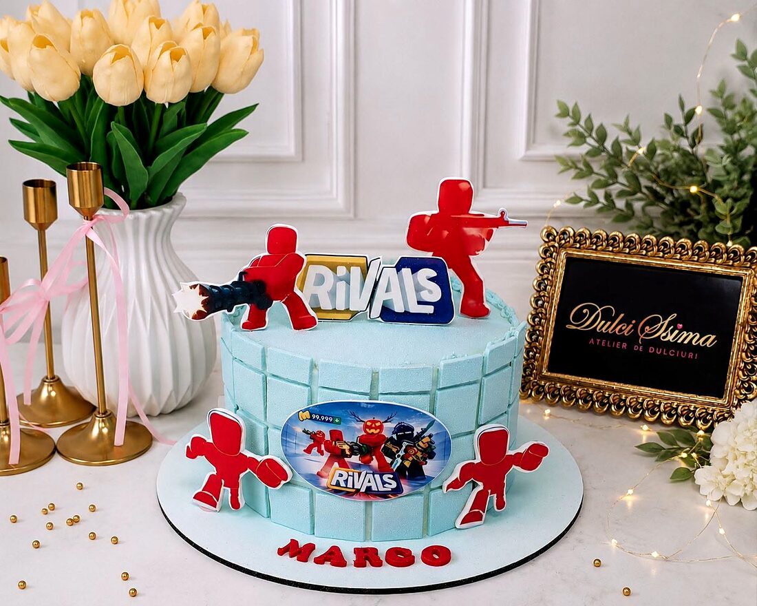 Tort inspirat din jocul RIVALS, cu personaje și decor de arenă
